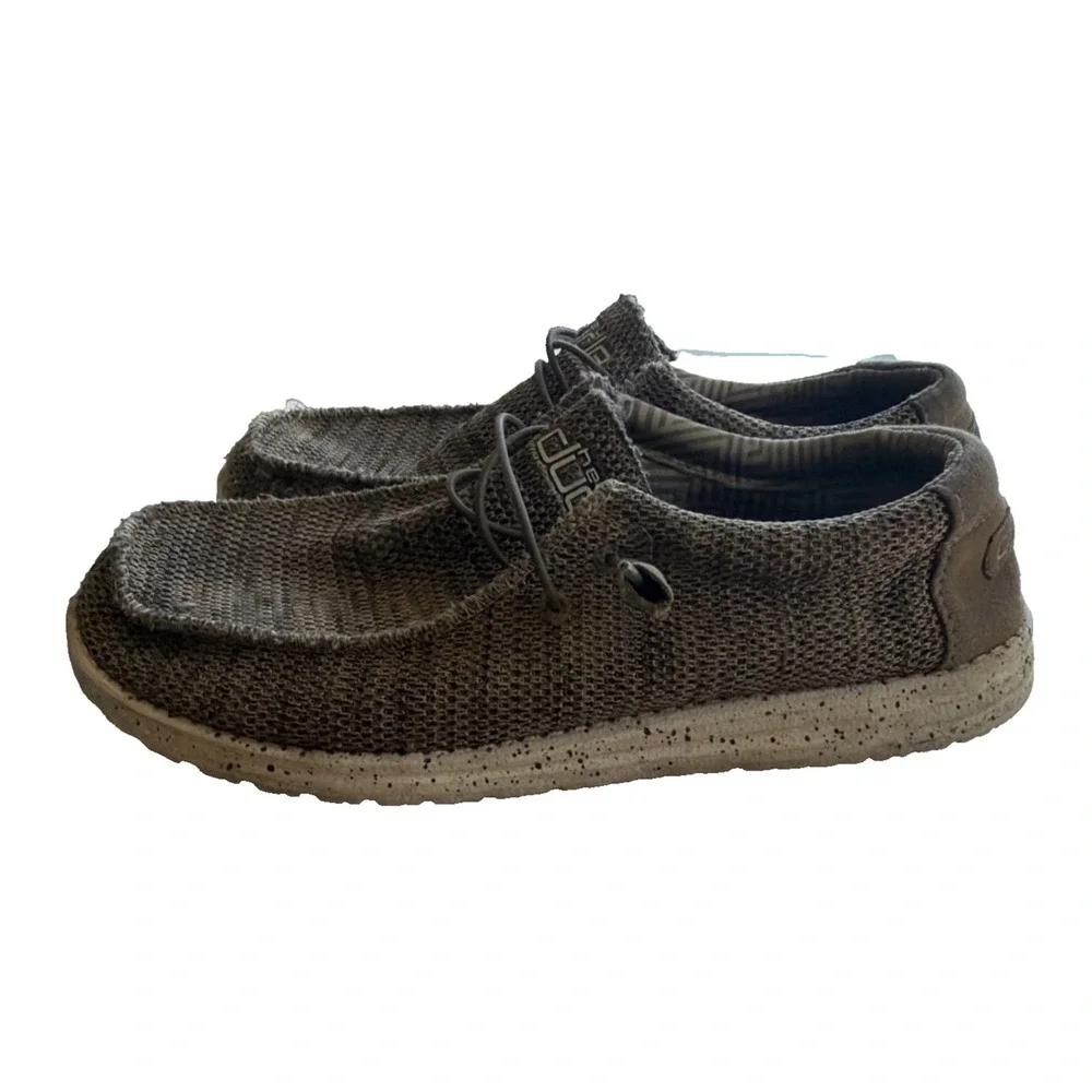 Hey Dude Wally Shoes Men's 11 Beige Tan Comfort Moc Boat Loafer Sneakers